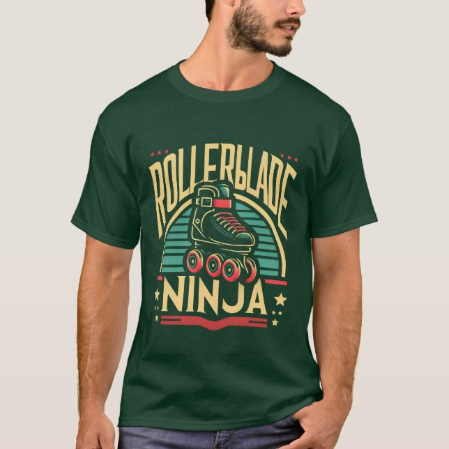 Rollerblade Ninja lustig T-Shirt (Vorderseite)