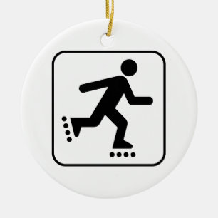 Rollerblade-Symbol-Verzierung Keramik Ornament
