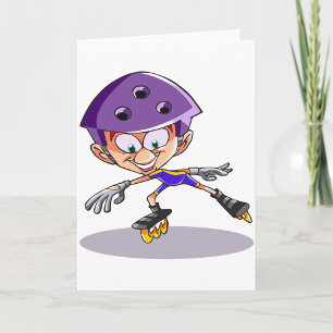 Rollerblader Grußkarten Karte