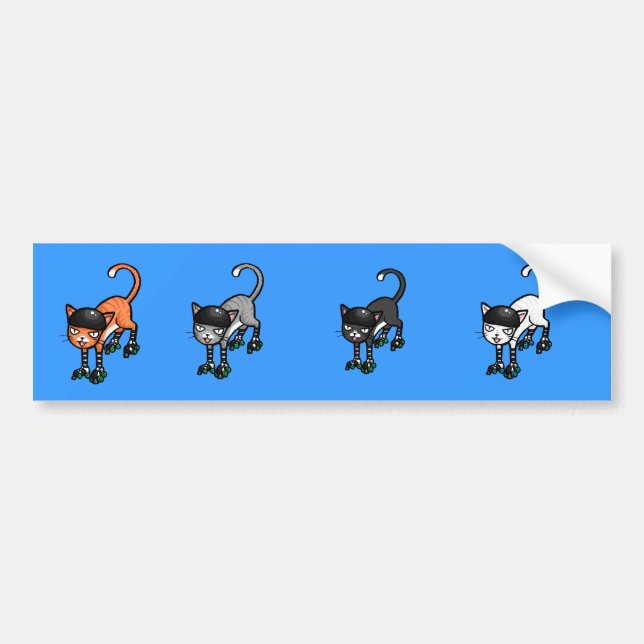 Rollercats Autoaufkleber (Vorne)