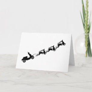 Rollerclub Mechaniker frohe Weihnachten Rentiere Karte