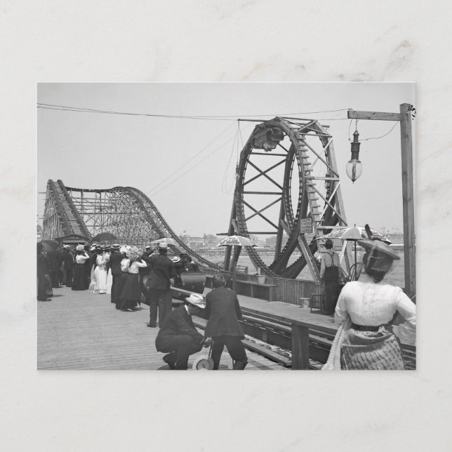 Rollercoaster, Atlantic City, 1901 Postkarte (Vorderseite)