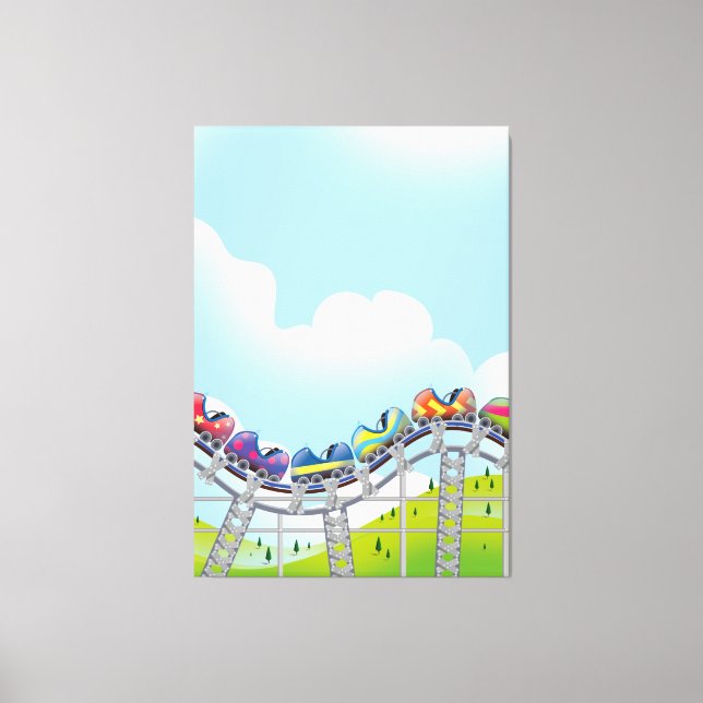 Rollercoaster Leinwanddruck (Vorderseite)