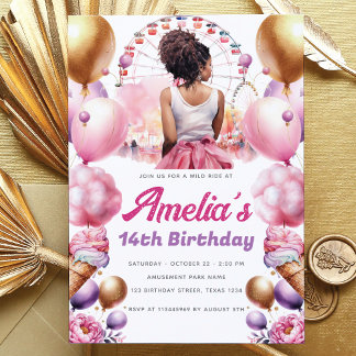 Rollercoaster Party American Custom Einladung