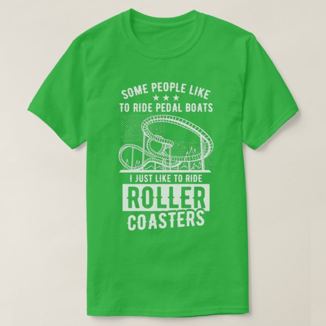 Rollercoaster Roller Untersetzer Themenpark Vergnü T-Shirt (Design vorne)