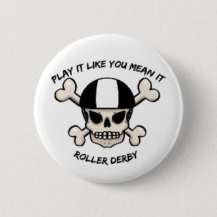 Rollerderby Spiel mag es Sie gemein es Button