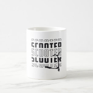 Rollerfahrer E-Roller Escooter Vintage Retro Kaffeetasse