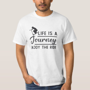 Rollerfahrer Leben Ist Eine Reise Escooter Lustig T-Shirt