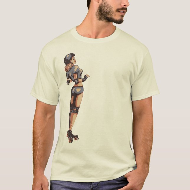Rollergirl T-Stück T-Shirt (Vorderseite)