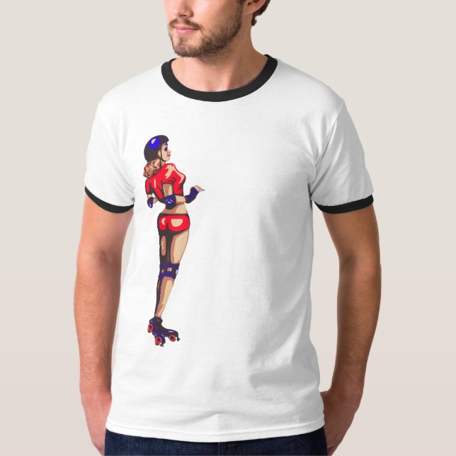 Rollergirl T-Stück T-Shirt (Vorderseite)