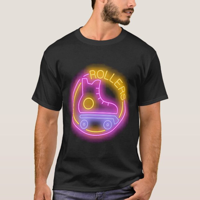 Rollers Quad Skate Lights Quad Skaten Fanatic T-Shirt (Vorderseite)
