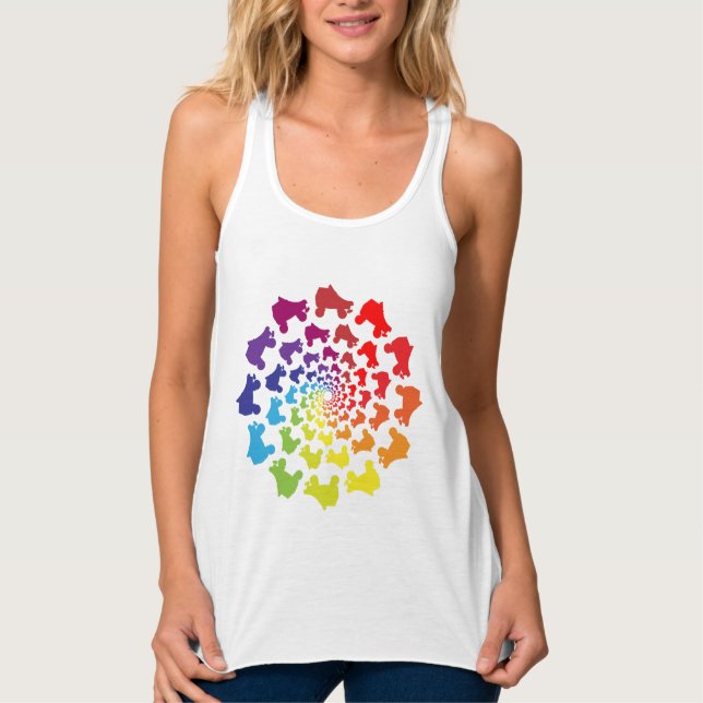 rollerskate Regenbogenkreis Tank Top (Vorderseite)
