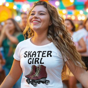 Rollerskating Ladys T - Shirt, SKATER MIRL T-Shirt