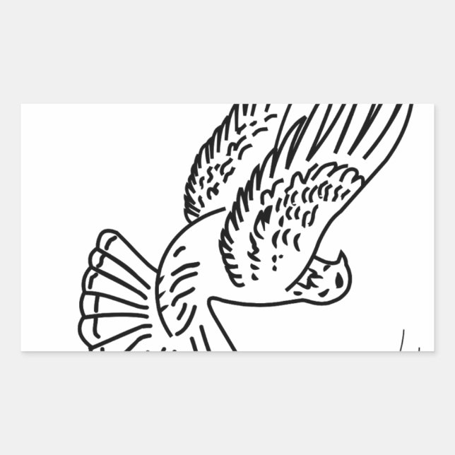 Rollertaube in Aktion Rechteckiger Aufkleber (Vorderseite)