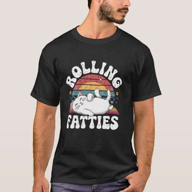 Rollfatties Cat Lover Funny Cat Kitten T-Shirt (Vorderseite)