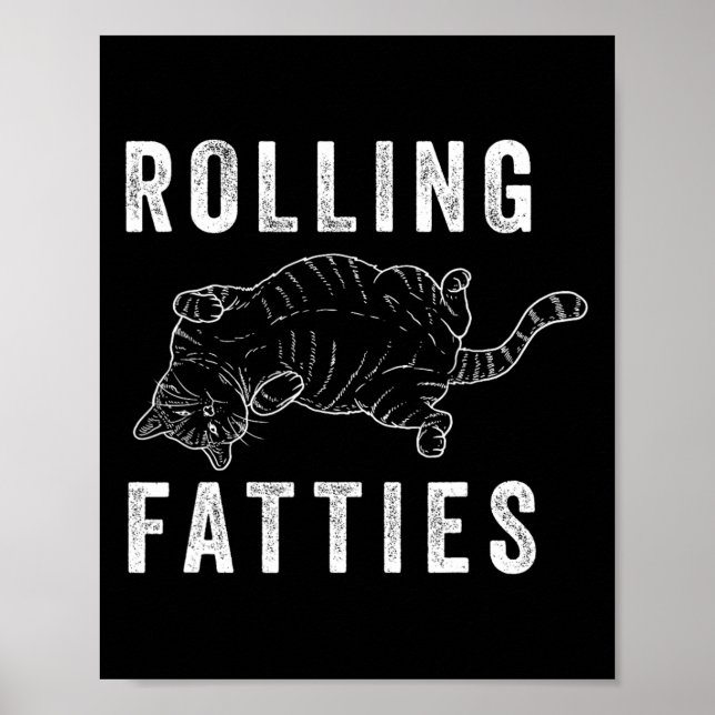 Rollfatties Chonk Cat Lover Gift Cat Mama Cat D Poster (Vorne)