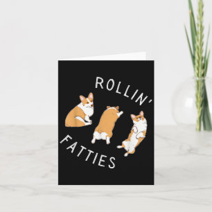 Rollfatties Corgi Funny Fat Niedlich Corgi Lover Karte