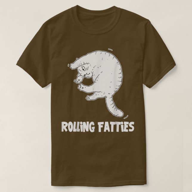Rollfatties Katze Funny Cat Lover Outfit Katze Vat T-Shirt (Design vorne)