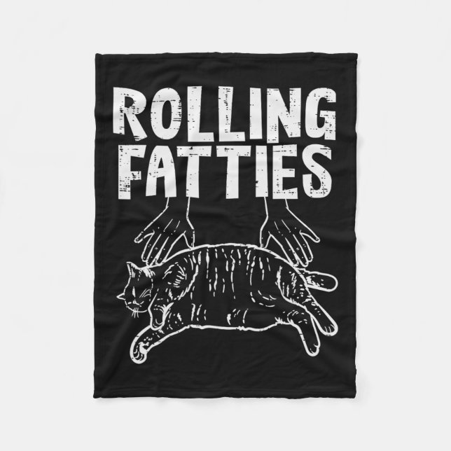 Rollfatties Katze Funny Fat Kitten Männer Frauen K Fleecedecke (Vorderseite)