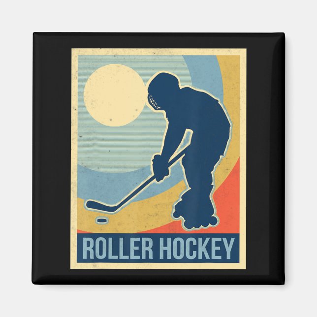 Rollhockey Vintag Magnet (Vorne)
