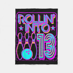 Rollin in 13 Bowling Bowler 13. Geburtstagsparty Fleecedecke
