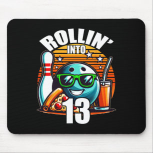 Rollin in 13 Bowling Geburtstagsparty 13. Geburtst Mousepad