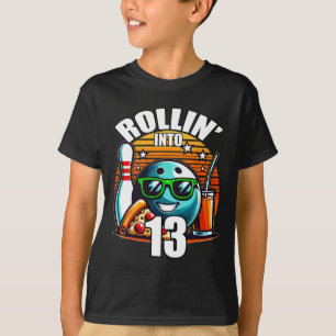 Rollin in 13 Bowling Geburtstagsparty 13. Geburtst T-Shirt
