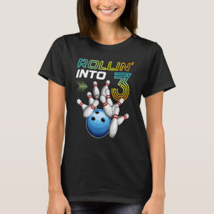 Rollin in 3 Retro Bowling Geburtstagsparty 3. Bir T-Shirt
