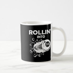 Rollin in 55 Billiards 55. Geburtstagsflammenbil Kaffeetasse