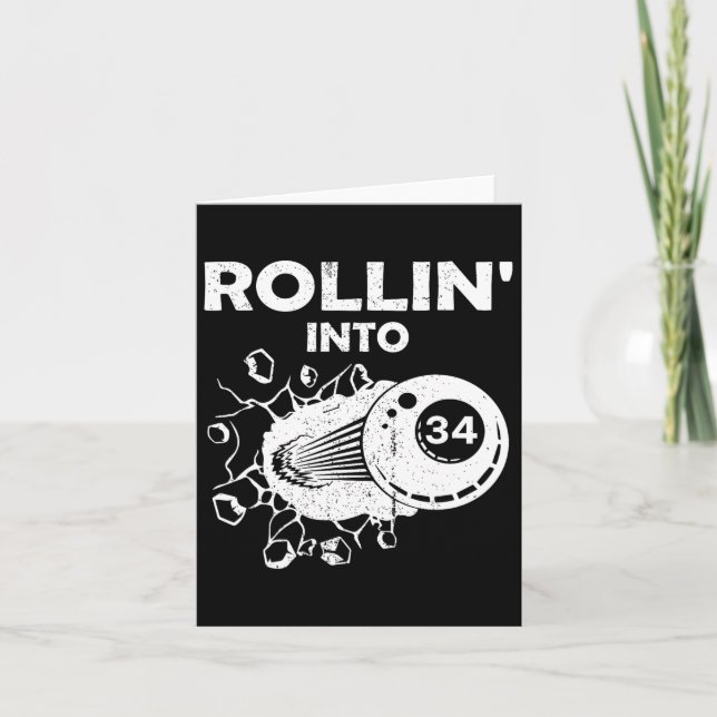 Rollin in &# Billiards &# The Birthday Flaming Karte (Vorderseite)