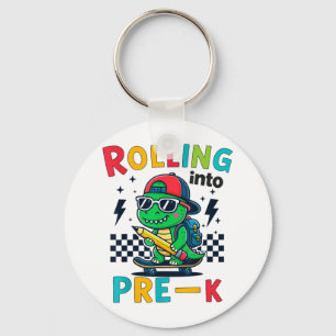 Rollin in Pre K Dinosaur Erster Tag Pre-k Im Read Schlüsselanhänger