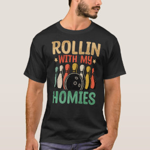 Rollin mit Bowling Bowlers Team Retro T-Shirt