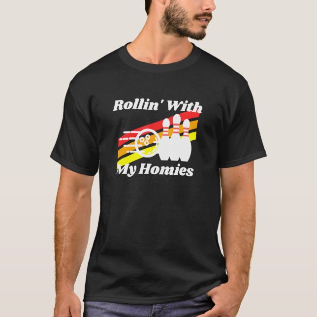 Rollin mit meinem Heimatland Bowling Retro T-Shirt (Vorderseite)