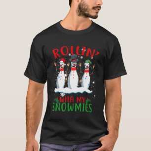 Rollin mit meinen Snowmies Bowling Crew Weihnachte T-Shirt