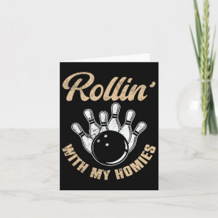 Rollin mit meiner Heimat Retro Bowling 5 Karte