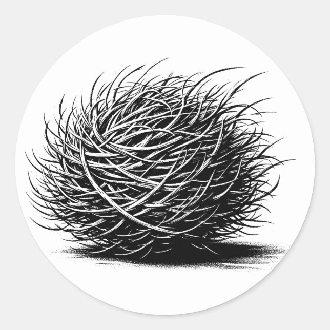 Rollin Tumbleweed Pflanze Illustration Original Ar Runder Aufkleber (Vorderseite)