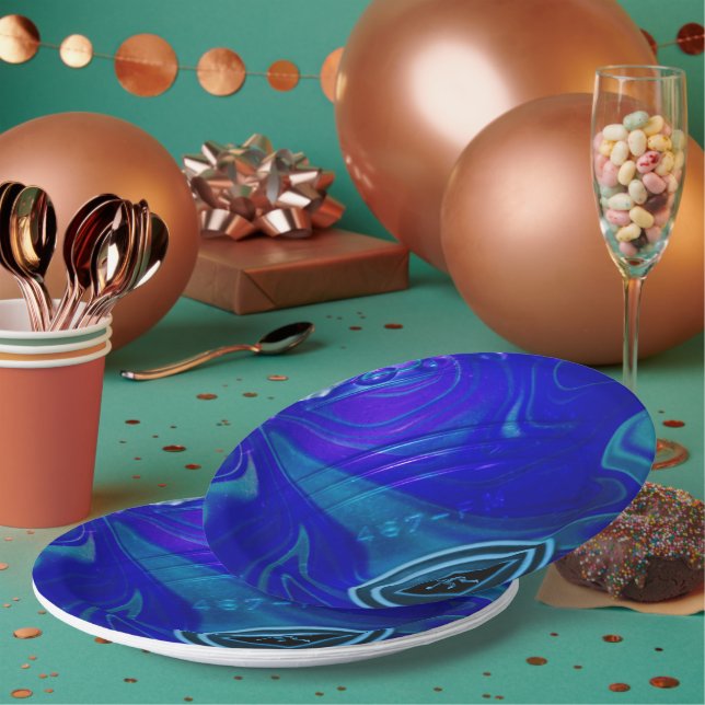 Rolling Blue: Die klassische Rasenschale Pappteller (Multi)