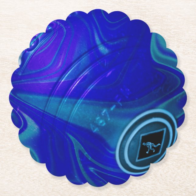Rolling Blue: Die klassische Rasenschale Untersetzer (Vorderseite)