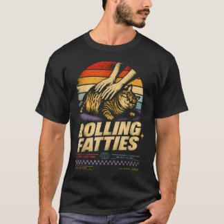 Rolling Fatties - Chonk Zertifizierte Retro-Katze T-Shirt