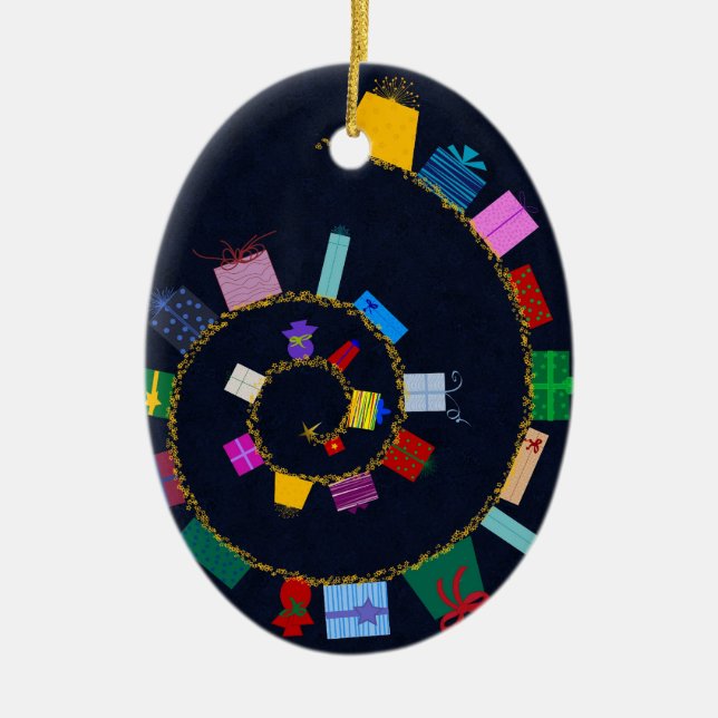 Rolling Gift Rope Ornament (Vorne)