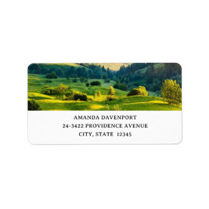 Rolling Hills Scenic Nature Foto Adresse Adressaufkleber