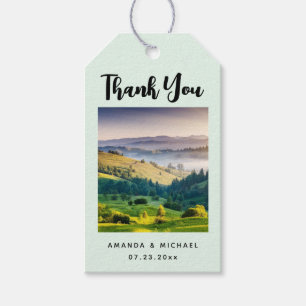 Rolling Hills Scenic Nature Hochzeit Danke Geschenkanhänger
