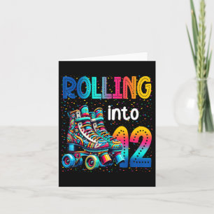Rolling in 12 Jahre altes Roller Skaten 12. Birt Karte
