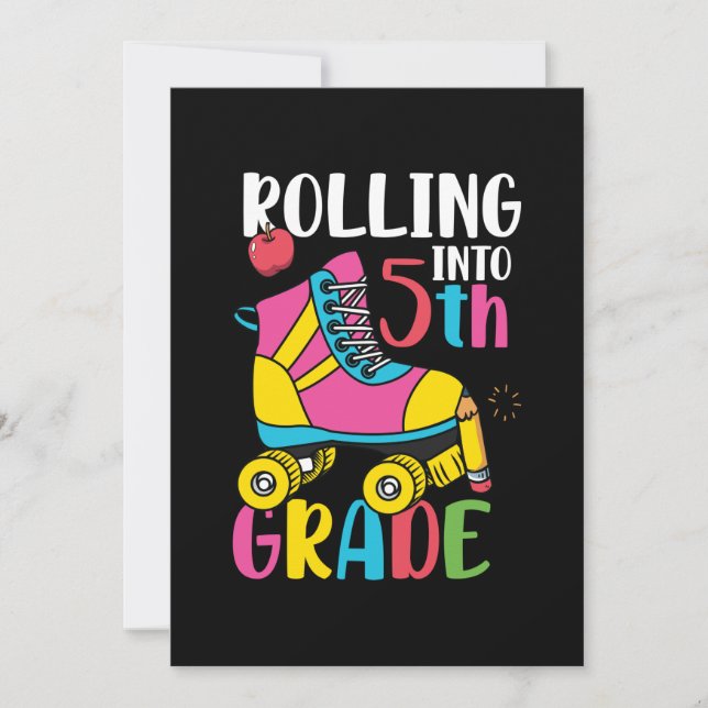 Rolling in 5. Klasse Einladung (Vorderseite)