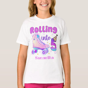Rolling in 5   Roller Skater Geburtstagsfeier T-Shirt