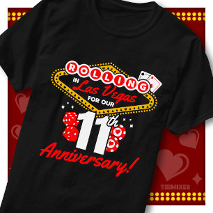 Rolling In Las Vegas 11. Jubiläums-Paartrip T-Shirt