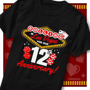 Rolling In Las Vegas 12. Jubiläums-Paartrip T-Shirt