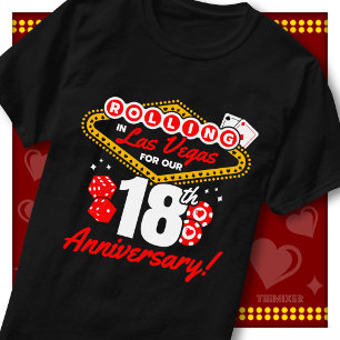 Rolling In Las Vegas 18. Hochzeitstag-Paarreise T-Shirt