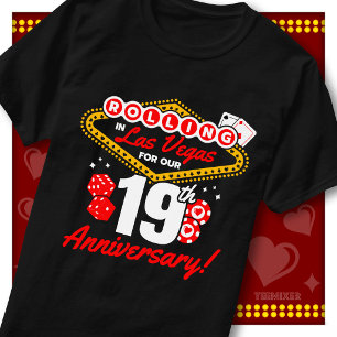 Rolling In Las Vegas 19. Hochzeitstag-Paarreise T-Shirt