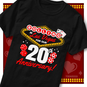 Rolling In Las Vegas 20-jähriges Jubiläum Paarreis T-Shirt
